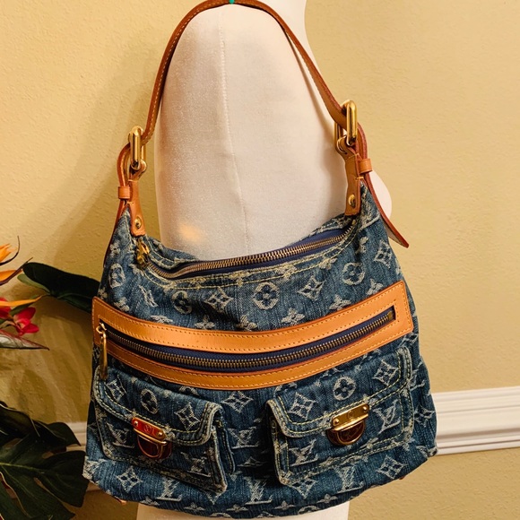 LOUIS VUITTON Blue Denim Monogram Denim Baggy PM - Picture 2 of 8